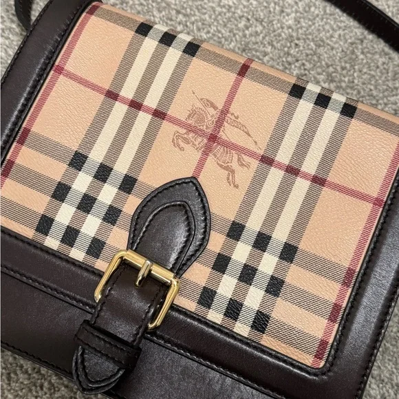 BURBERRY Haymarket Check Canvas Small Paisley Crossbody Bag - Picture 6 of 16